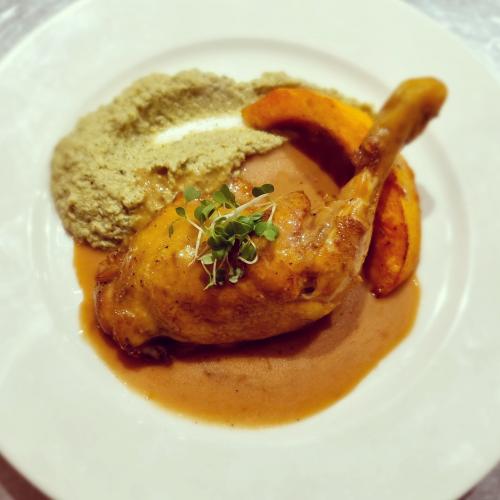 Cuisse de poulet sa sauce