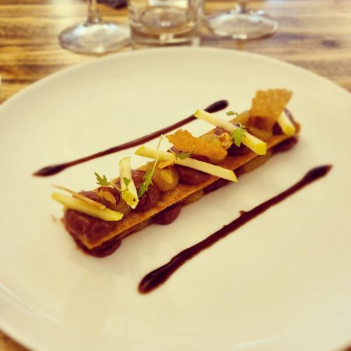 Mille-feuille de boudin noir et pommes