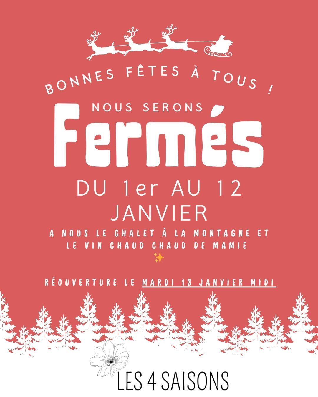 Fermeture Vacances Hiver